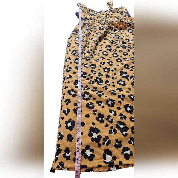 Thakoon‎ Dress Corset Leopard Animal Print A-Line Midi Lace Black Tan Flowy 4 - Picture 11 of 16
